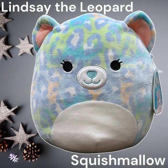 Squishmallows Lindsay the Leopard Cheetah 8” Colorful Kellytoy Plush NWT Kids - Picture 6 of 10